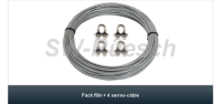Pack filin inox + 4 serre-câble diamètres 6 millimètres